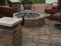 Outdoor Rock Firepit, Slidell LA