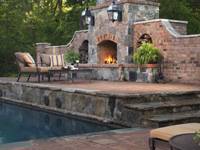 Deck Outdoor Fireplace, Metairie LA