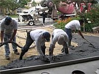 Spreading Concrete, New Orleans, LA